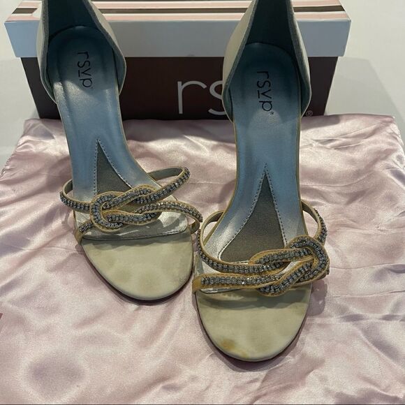 RSVP HIGH HEEL SANDAL w Chrystal details - Picture 11 of 12